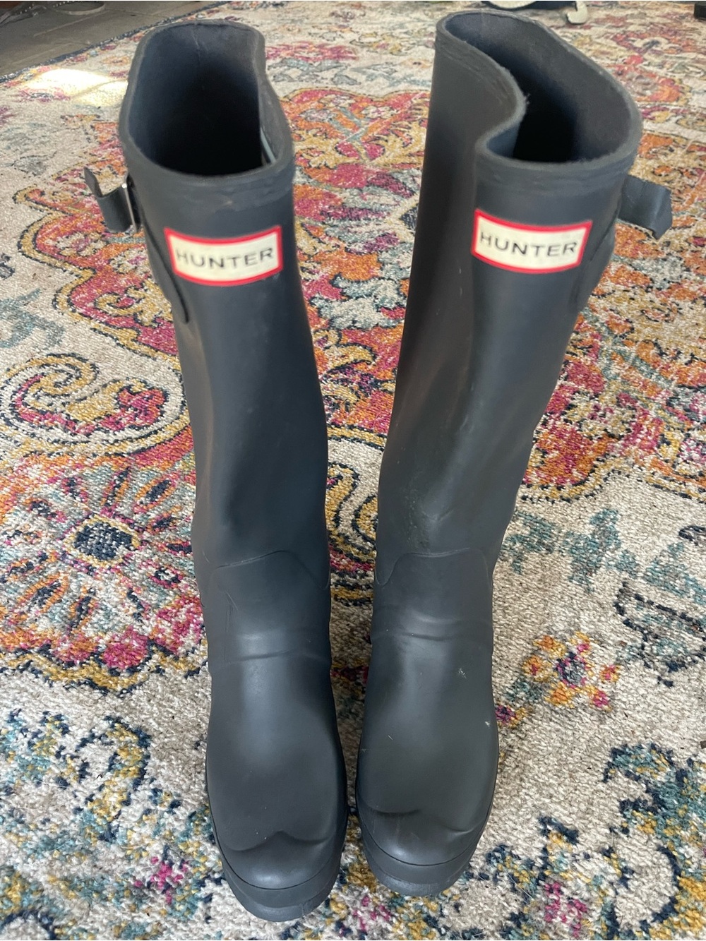 Hunter Charcoal Gray Tall Rain Boot (Size US 9 / EU 40)